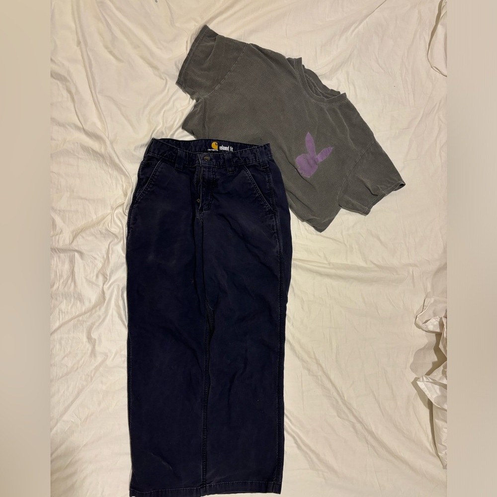 Dickies wide leg faded carpenter pants